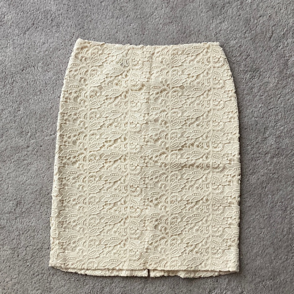 Talbots Lace High Waist Pencil Skirt